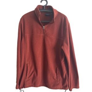 Croft & Barrow Mens Med Fleece Quarter Zip Sweater Casual Layers Preppy Classic